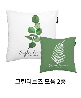 상상후 쿠션커버 그린리브즈