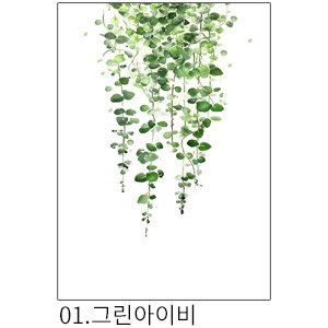 상상후 쉬폰패브릭포스터 그린아이비