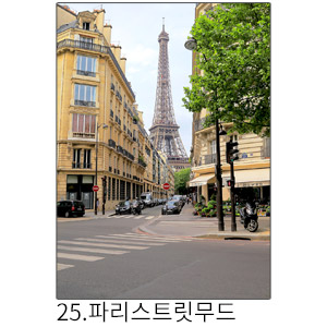 상상후 쉬폰패브릭포스터 파리스트릿무드