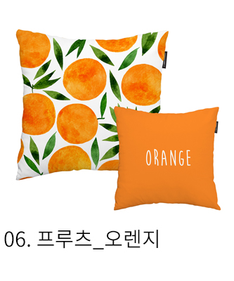 쿠션커버 프루츠 오렌지