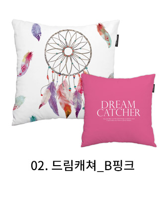쿠션커버 드림캐쳐 b핑크