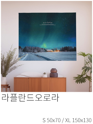 패브릭포스터 라플란드오로라